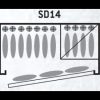 COFFRE SD 14 - 11 ARMES AVEC LUNETTE   3 DANS LA PORTE / COFFRE INTERIEUR / ETAGERES AMOVIBLES – Image 3